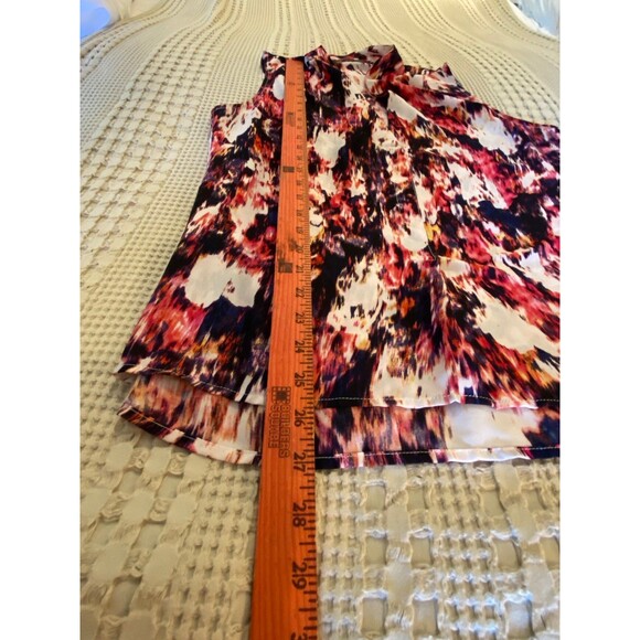 Rose & Olive Blouse  Plus Size ? XL Top Sleeveless High Low V Neck Cool Summer - Picture 9 of 9